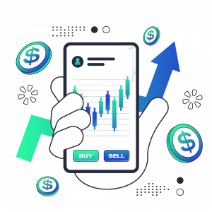 hand-holding-phone-with-chart-it-that-says-buy-sell